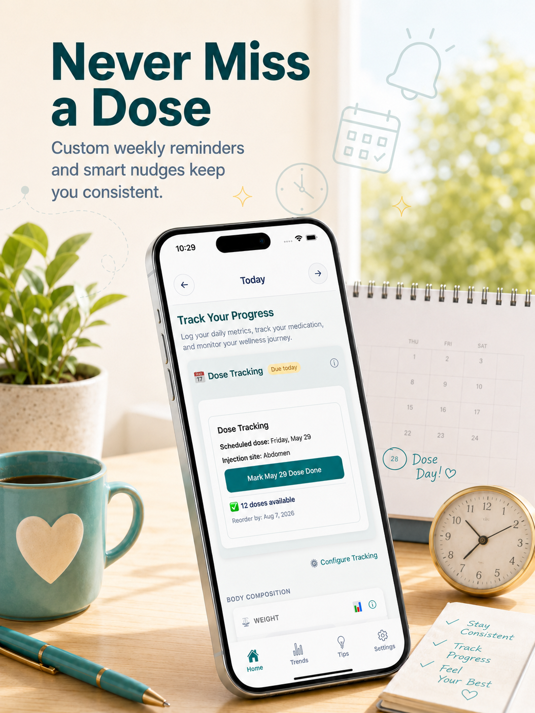 Never miss a dose